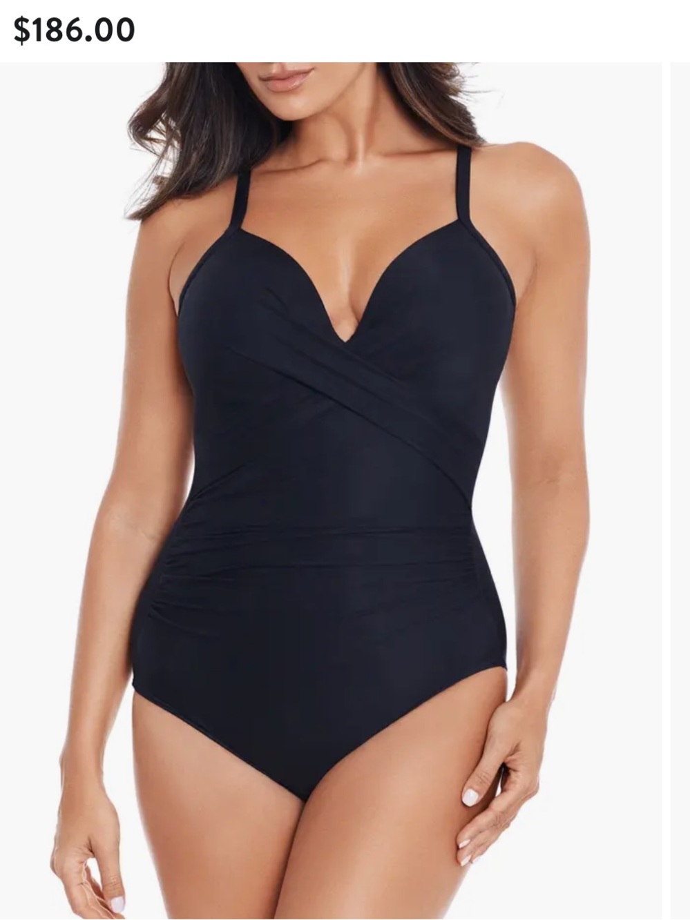 Miraclesuit Captivate Rock Solid Strappy One Piece Swimsuit NWOT